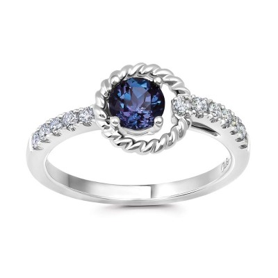 Lab-Grown Alexandrite Ring