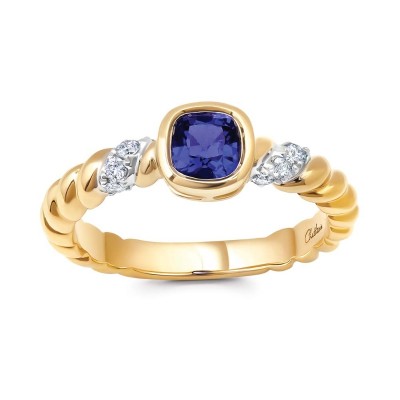 Lab-Grown Sapphire Two-Tone Ring