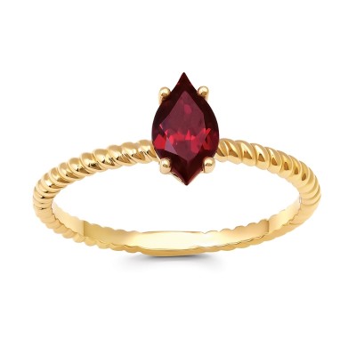 Stackable Lab-Grown Ruby Ring