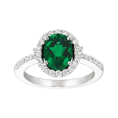 Lab-Grown Emerald Ring