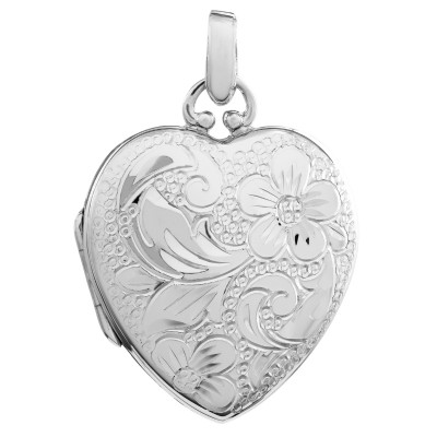 SS ADULT PREMIUM HEART LOCKET ON 18" CHAIN