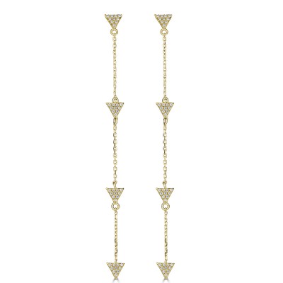 Sachs Signature Triangle Drop Earrings