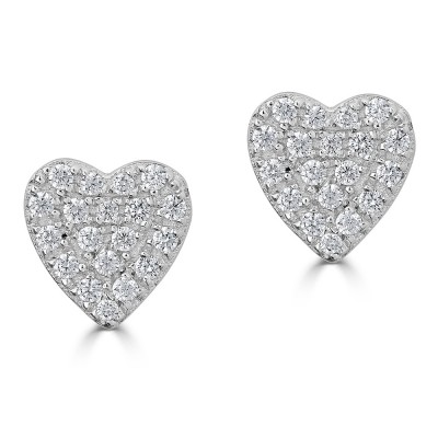 Sachs Signature Heart Stud Earrings