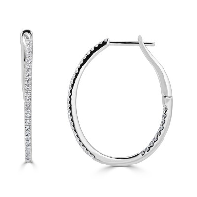 Sachs Signature Oval Hoop Earrings