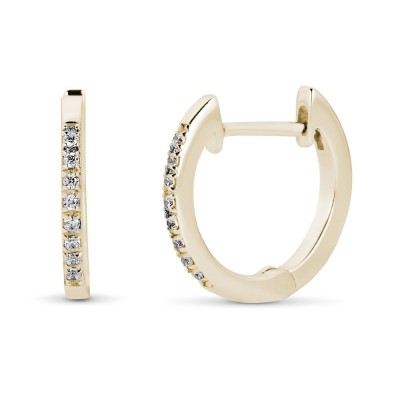 Sachs Signature 14KY .08Ctw Round G-H/SI Diamond Huggie Earrings