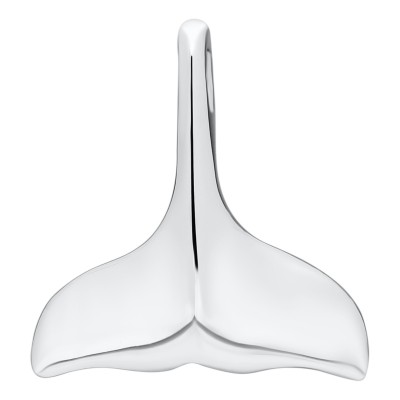 SS LG WHALE'S TAIL PENDANT