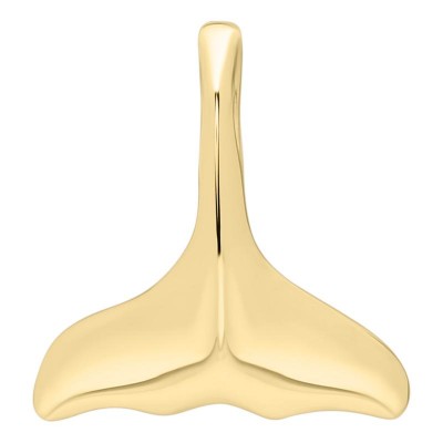 14K Yellow Gold Small Whale Tail Neck-18"