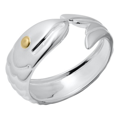 SS/VERMEIL FISH RING SIZE 8