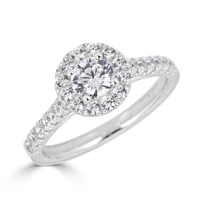 Sachs Signature 1CTW Round Halo Engagment Ring