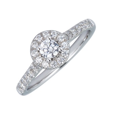 Sachs Signature 1/2CTW Round Halo Engagment Ring