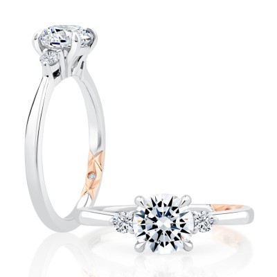 Statement Round Quilted Engagement Ring