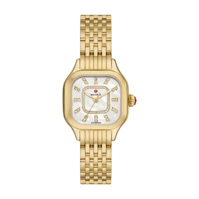 Meggie 18K Gold-Plated Diamond Dial Watch