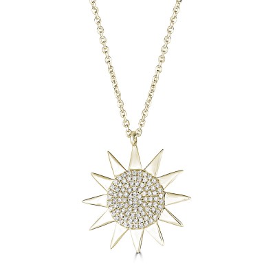 Sachs Signature 14KY 18" .20Ctw Round G-H/SI Diamond Starburst Necklace