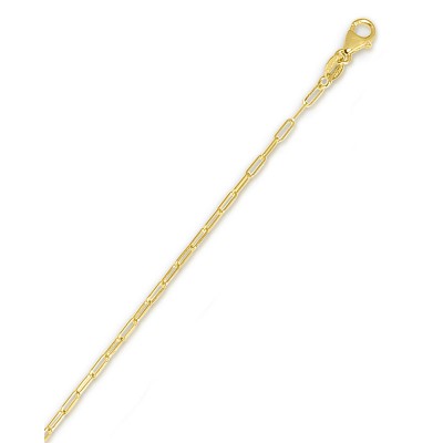 14K Yellow 24" Paperclip 1.5mm Chain