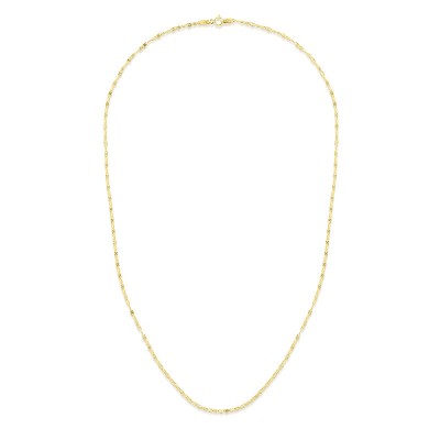 14K Yellow 16" Diamond Cut Mariner Necklace