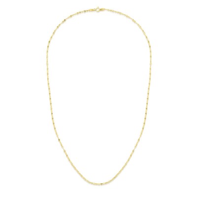 14K Yellow 24" Diamond Cut Mariner Necklace