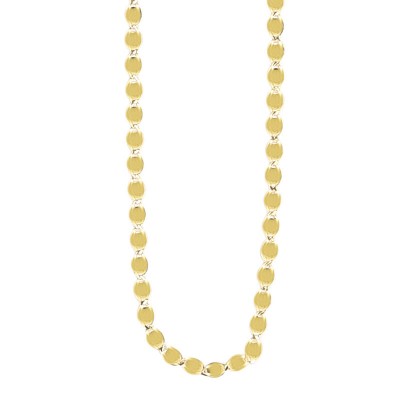 14K Yellow 16" Fancy Mariner 2.2mm Chain