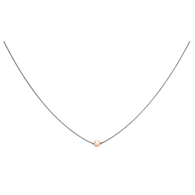 Cape Cod SS/14K Rose Gold 1 Bead 16" Necklace