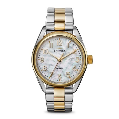 Shinola Derby 38mm Stainless Steel And Pvd Yellow Gold Watch