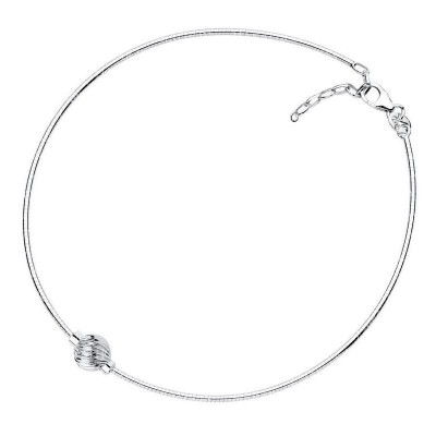 SS Swirl Bead Cape Cod Omega Anklet