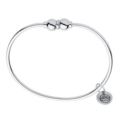 SS Double Ball Cape Cod Bracelet- SZ 7.57.5 All Silver Double Ball