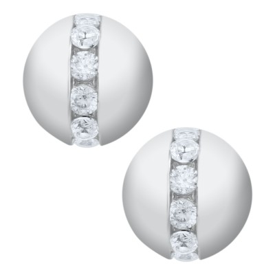 SS Cape Cod 8mm CZ Stud Earrings