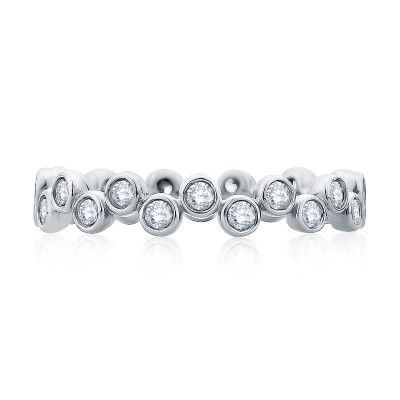 14K White Gold  Semi Mount Diamond Wedding Band