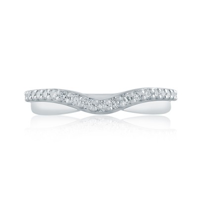 14K White Gold  Semi Mount Diamond Wedding Band