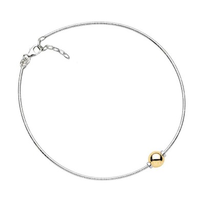 SS/14KY Single Bead Cape Cod Anklet