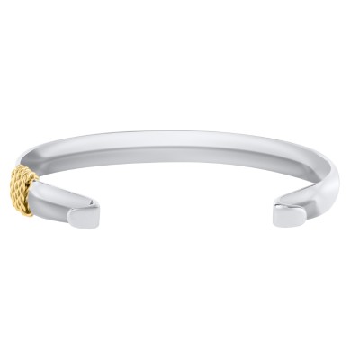 SS/14K Yellow Gold 7.5" Convertible W/Rope Bracelet