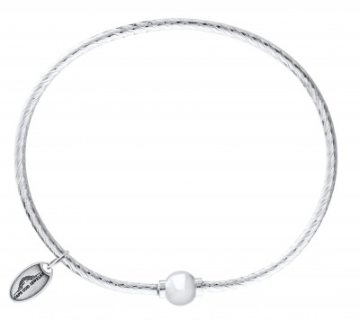 SS Single Bead Cape Cod Pattern Bracelet