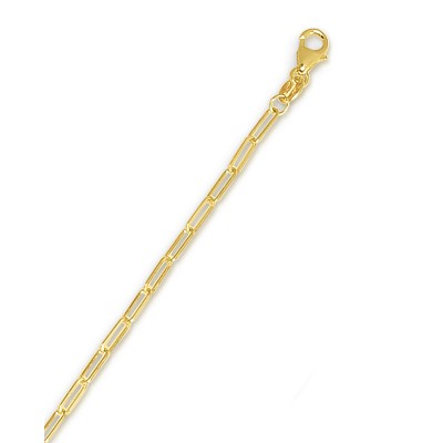 14K Yellow 24" Paperclip 2.1mm Chain