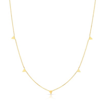 14K Yellow Spike Necklace