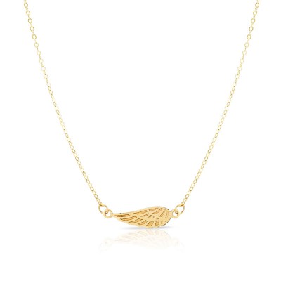 14K Yellow Angel Wing Necklace