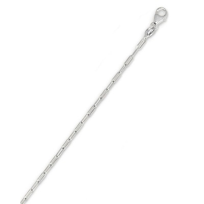 14K White 18" Paperclip 1.5mm Chain
