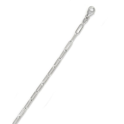 14K White 18" Paperclip 2.5mm Chain