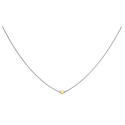 Cape Cod SS/14K Yellow Gold Bead 16" Necklace