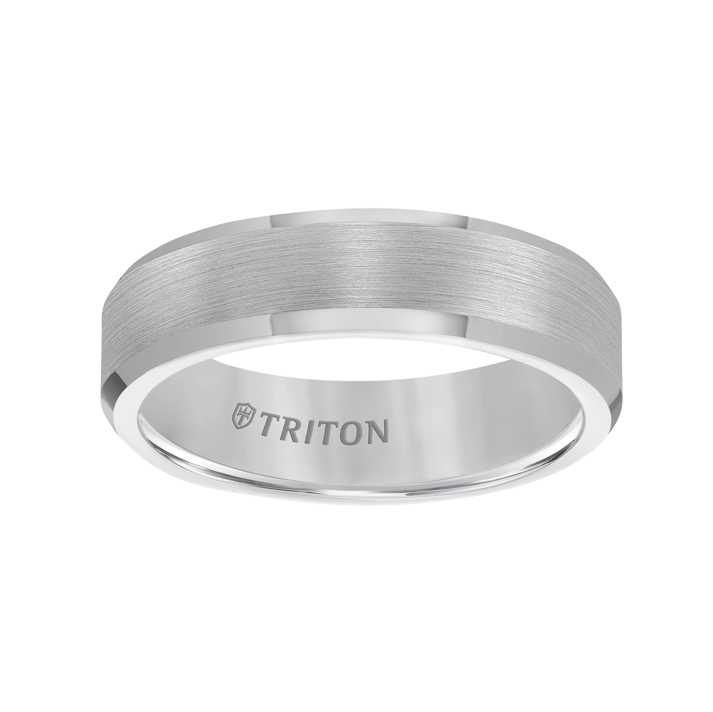 Triton Tungsten Carbide 6MM Comfort Fit Grey - Sz 10.5