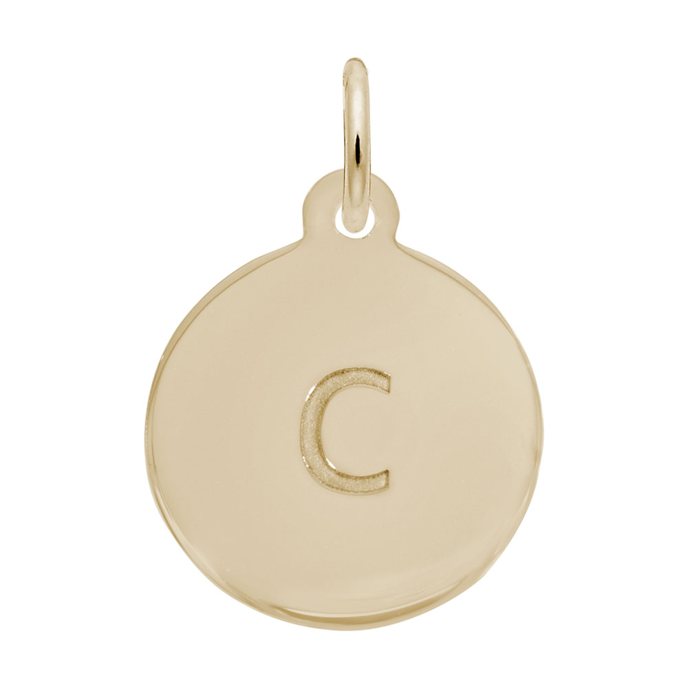 Petite Initial Disc - Lower Case Block C