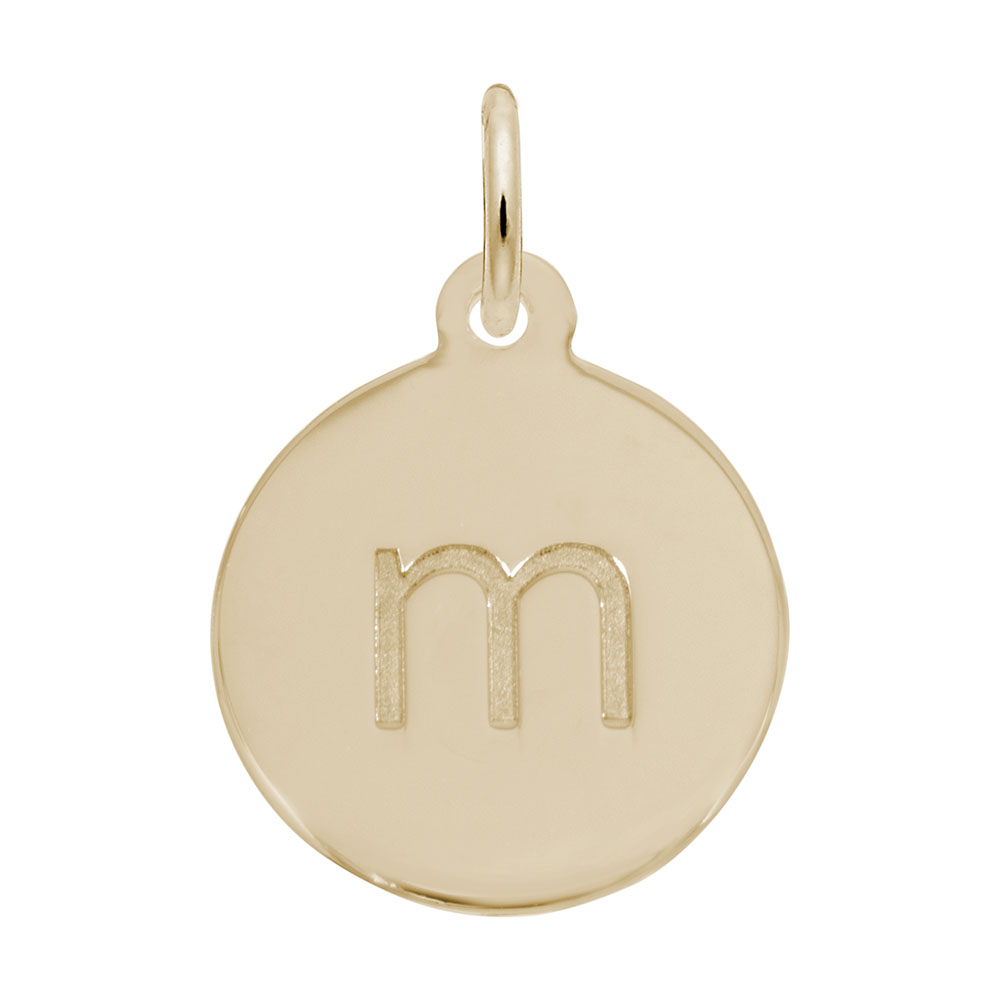 Petite Initial Disc - Lower Case Block M