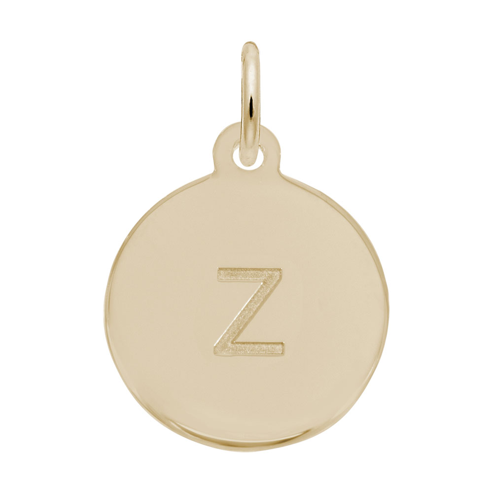 Petite Initial Disc - Lower Case Block Z