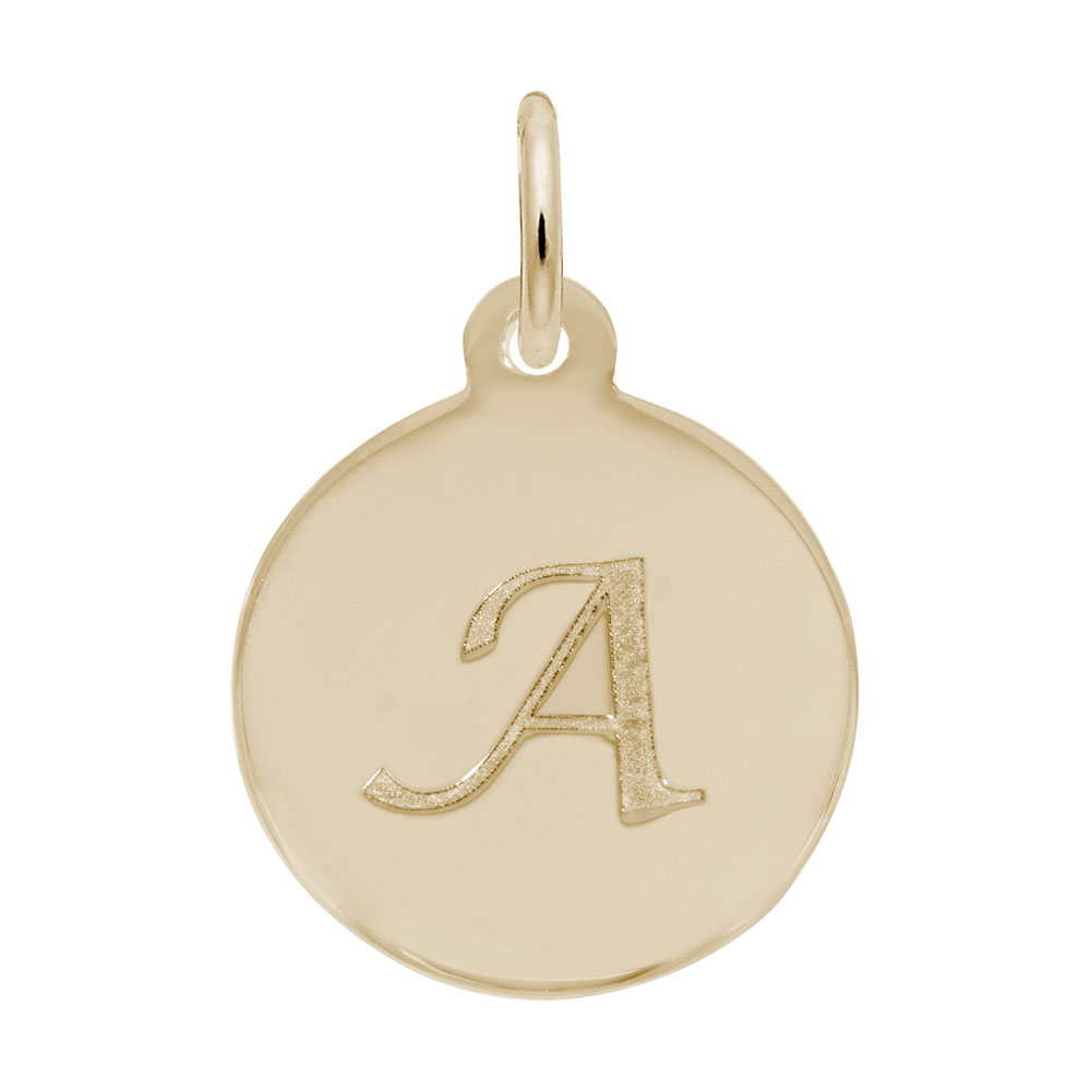 Petite Initial Disc - Script A