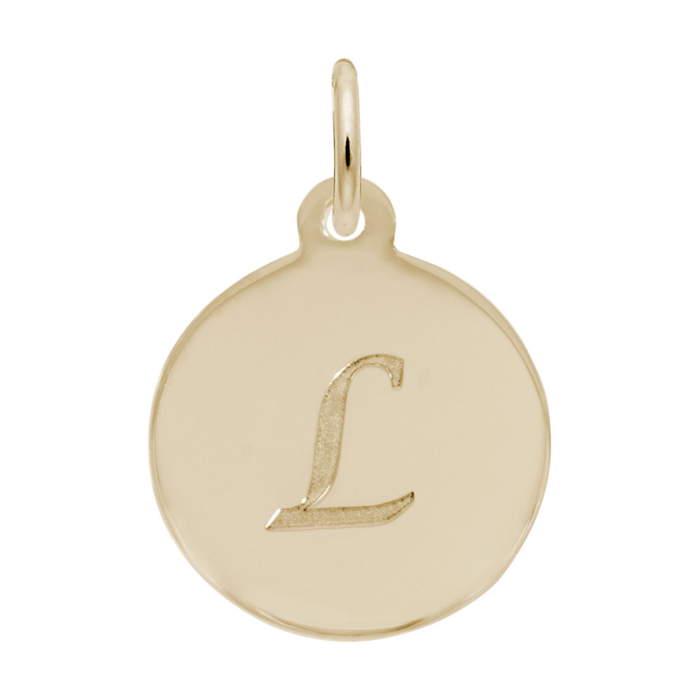 Petite Initial Disc - Script L