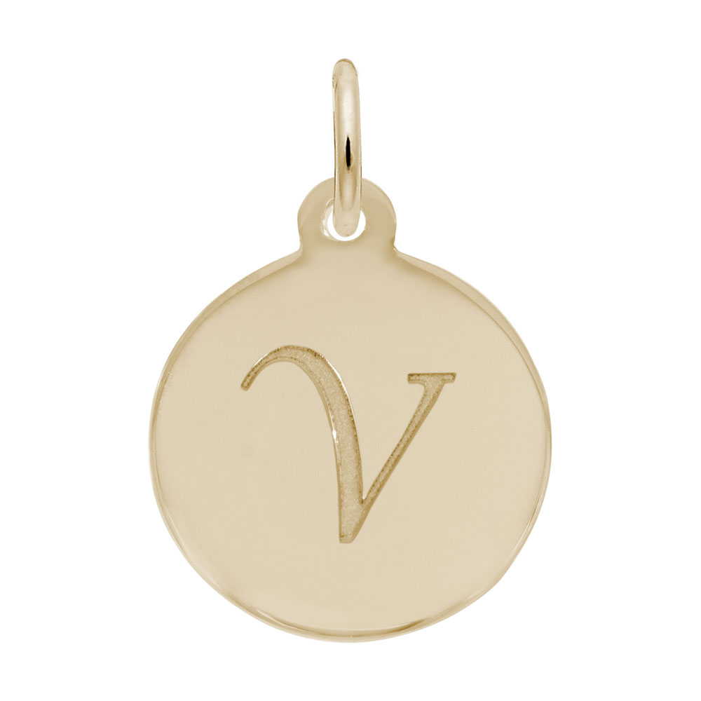 Petite Initial Disc - Script V