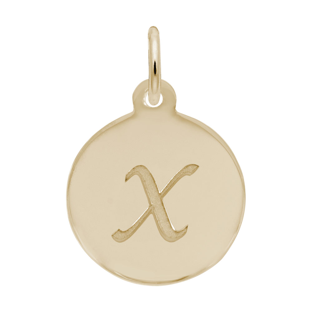 Petite Initial Disc - Script X