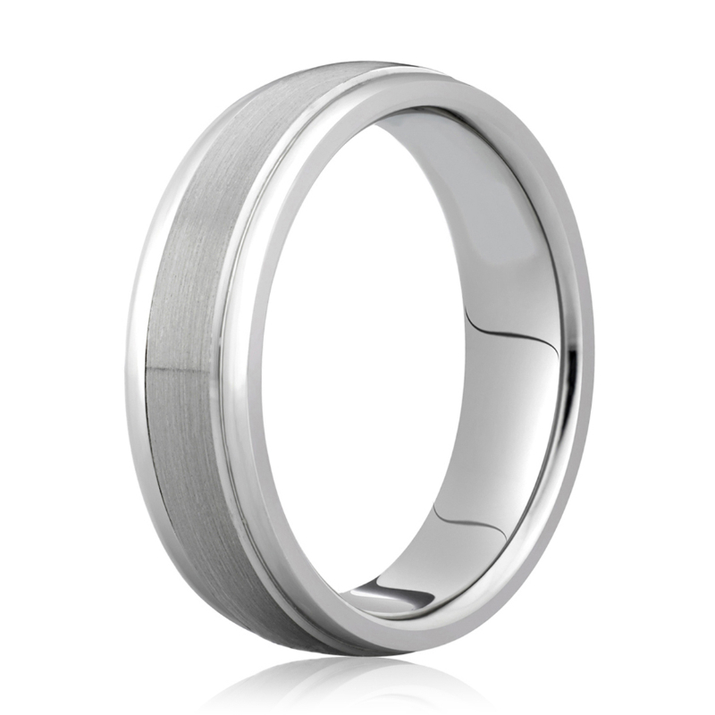 Broad Double Beveled Men's Ring-1