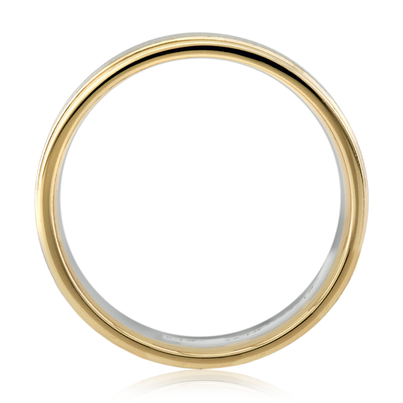 Two Tone Men's Wedding Band-1