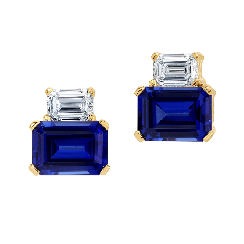 Lab-Grown Sapphire Studs