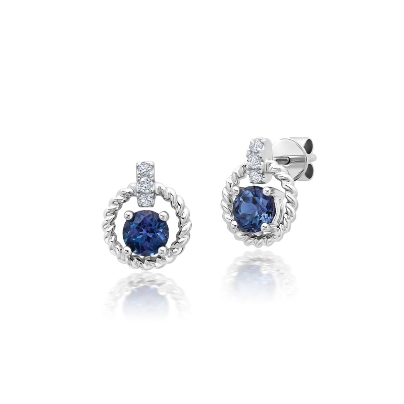 Lab-Grown Alexandrite Earrings