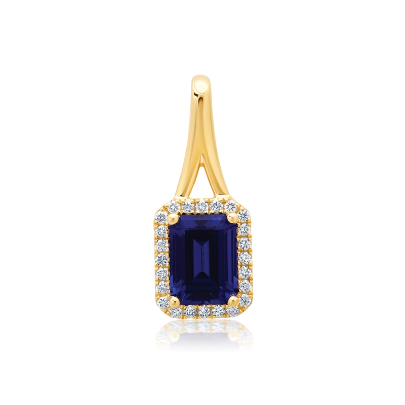Lab-Grown Sapphire Pendant